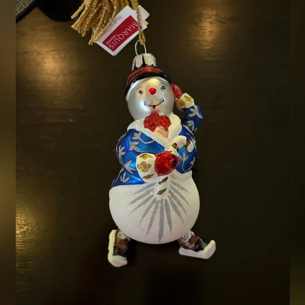 Waterford Marquis Snow Boy Skater Christmas Ornament NWT
